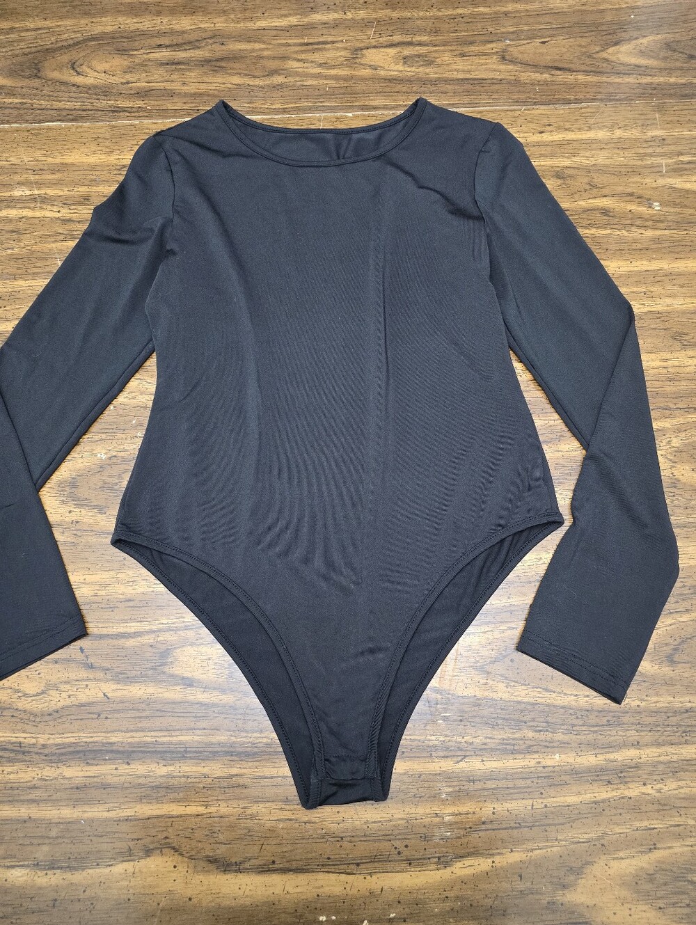 Classic Black Long-Sleeve One-Piece Bodysuit